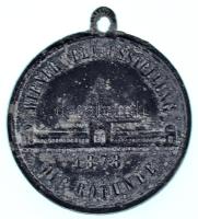 Ausztria 1873. "Ferenc József / Bécsi Világkiállítás - A rotunda" Zn emlékérem füllel (22m...
