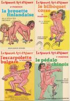 Le Nouvel Art d'Aimer - 7 db modern francia humoros erotikus képeslap / 7 modern French humourous erotic art postcards