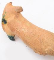 4 darab iparművész faragott sétabot, túrabot, fokos, díszítőelemekkel, közte rovásírásos vésettel, f...