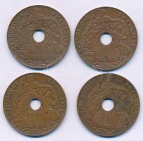 Francia Indokína 1938-1939. 1c bronz (4db, 2xklf) T:XF,VF
French Indochina 1938-1939. 1 Cent bronze...