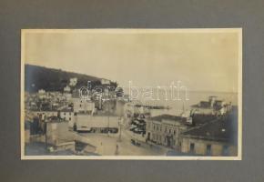 1927 Családi utazás albumba ragasztott képei az Adriáról kb. 50 db (Portorose, Pirano, Strignagno, P...