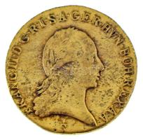 1800S 3kr Cu "I. Ferenc" aranyozva T:VF aranyozás több helyen karcolt, sérült Huszár: 2026., Unger III.: 1401.d