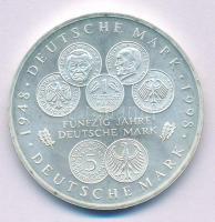 Németország 1998F 10M Ag "50 éves a Német Márka" T:UNC,AU Germany 1998F 10 Mark Ag "50 Years of the Deutsche Mark" C:UNC,AU Krause KM#195