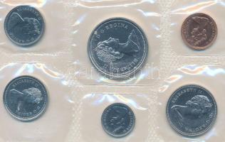 Kanada 1973. 1c bronz - 1D Ni (6xklf) forgalmi sor fólia tokban T:PP
Canada 1973. 1 Cent bronze - 1...