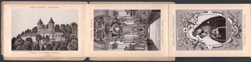cca 1900 Máriaradna (Erdély), leporello 12 képpel, kiadja: Rose V. Stajerlakon, 8,5×12,5 cm