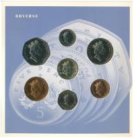 Nagy Britannia 1991. 1p - 1P (7xklf) forgalmi sor szettben, angol nyelvű leírással T:UNC
United Kin...