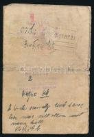 1916 Erdélyrészi Menekülők Budapesti Központi Irodája igazolvány egy asszony nevére kiállítva, "...