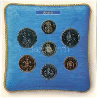 Nagy Britannia 1988. 1p - 1P (7xklf) forgalmi sor szettben, angol nyelvű leírással T:UNC, patina, to...