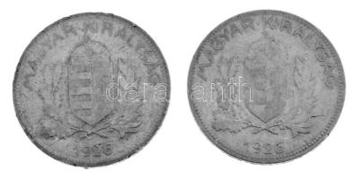 1926. 1P Ag (2x) T:F patina, egyiken durva ph-k Adamo P6