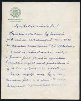 1925 Bp., M. Kir. Vallás- és Közoktatásügyi Minisztérium művészeti ügyosztály ügyosztályfőnökének Ke...