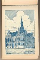 Délvidék. Képeslapfüzet 19 grafikai lappal, 1 hiányzik: Csáktornya, Temesvár, Arad stb. A Délvidéki ...