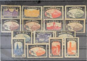 1932 Német gyarmatok és területek 15 db levélzáró