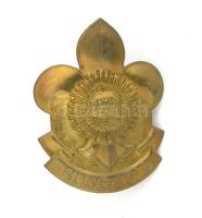 Bronzlemez cserkész sapkajelvény, m: 4,5 cm