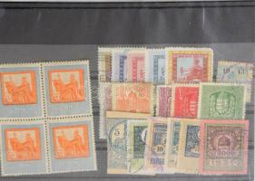 1914-1922 21 db illetékbélyeg és forgalmi adóbélyeg