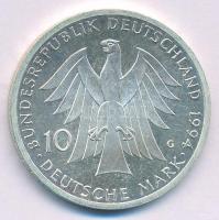 Németország 1994G 10M Ag "Johann Gottfried Herder" T:AU Germany 1994G 10 Mark "Johann Gottfried Herder" C:AU Krause KM#184