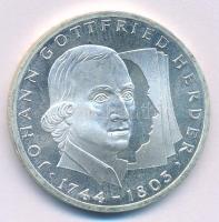 Németország 1994G 10M Ag "Johann Gottfried Herder" T:AU
Germany 1994G 10 Mark "Johan...
