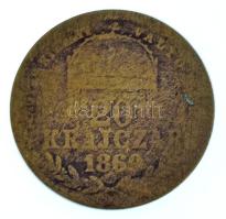 1869KB 20kr "Magyar Királyi Váltó Pénz" korabeli (?) réz hamis T:F Hungary 1869KB 20 Kreuzers contemporary (?) Cu fake C:F