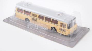 Büssing Senator fém makett busz, sérült tartótokjában, h: 15 cm