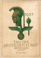 1937 Tag der deutschen Kunst München 1937. 16-18. Juli / German Art Exhibition, NSDAP German Nazi Party propaganda. Verlag Photo-Hoffmann s: R. K. + "1937 Tag der deutschen Kunst München, Hauptstadt der Bewegung" "1938 Tag der deutschen Kunst München" (fl)