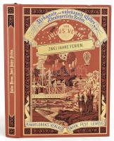 Verne, Jules: Zwei Jahre Ferien. REPRINT! Stuttgart, München, Deutscher Bücherbund GmbH. Kiadói aranyozott egészvászon kötés, színezett lapszélek, szép állapotban.