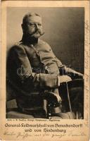 1915 General-Feldmarschall von Beneckendorff und von Hindenburg. Aufn. v. R. Fendius, Königl. Hofphotogr. / WWI German military, Field Marshal Hindenburg (fa)