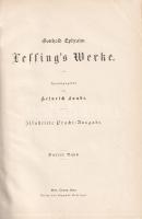 Lessing, Gotthold Ephraim: 
Gotthold Ephraim Lessing's Werke. Herausgegeben von Heinrich Laube...