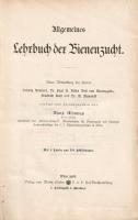 Alfonsus, Alois: Allgemeines Lehrbuch der Bienenzucht. Verfasst und herausgegeben von Alois Alfonsus. Mit 4 Tafeln und 354 Abbildungen. [Német nyelvű méhészeti tankönyv.] [Bécs] Wien, 1905. Verlag con Moritz Perles (Druck von Johann N. Vernay). XXIX + [3] + 659 + [1] p. + 4 t. Első kiadás. Alois Alfonsus (1871-1927) osztrák méhész, méhészeti szakíró, szerkesztő, iskolaalapító, a nemzetközi hírű méhész 1923-tól az Egyesült Államok középnyugati államában, Milwaukee-ban működött. A szövegközti ábrákkal és felvételekkel gazdagon illusztrált szakmunka első része a méhek élettanával foglalkozik, a méhészet eljárásai a 213. oldaltól. Függelékben a méhész szakfolyóiratok nemzetközi bibliográfiája. Az enyhén foltos, meglazult fűzésű címlevél jobb felső sarkán apró levágás, hátoldalán régi gyűjteményi bélyegzés, mely a belív néhány oldalán megismétlődik. Könyvtári duplum. Aranyozott, enyhén sérült gerincű korabeli félvászon kötésben, az első kötéstáblán régi katalóguscímkével, márványmintás festésű lapszélekkel. Jó példány.