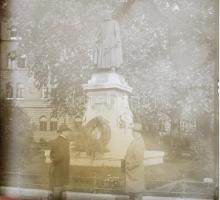 cca 1900 Budapest, látványos üveg diák gyűjteménye: Nyugati pályaudvar, Népszínház, Kőrút, Városlige...