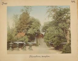 ca 1890 Kusakabe Kinbei, (1841-1932) Japán, KAmakura templom Yokohamától délre / Kamakura templom ma...