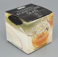 Katherinen Hütte ólomkristály alma alakú fedeles méztartó, eredeti dobozában