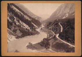 cca 1880 Wandau bei Hieflau, keményhátú fotó Franz Frankhauser műterméből, 16,5×10,5 cm