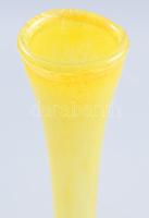 Murano színezett hutaüveg váza, jelzés nélkül, m: 29 cm