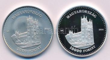 2014. 2000Ft Cu-Ni-Zn "Ybl Miklós születésének 200. évfordulója" kapszulában + 10.000Ft Ag "Ybl Miklós születésének 200. évfordulója" kapszulában T:BU,PP Adamo EM268, EM269