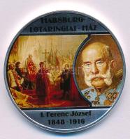 DN "A legnagyobb uralkodó dinasztiák - Habsburg-Lotaringiai-ház / I. Ferenc József 1848-1916" ezüstözött Cu emlékérem tanúsítvánnyal (40mm) T:PP