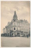 1918 Nagyvárad, Oradea; Moskovitz palota, Adria Gőzmalom raktára, Barabás Árpád, Gáll József üzlete. Benkő Artúr kiadása / palace, storage, shops (ázott sarkak / wet corners)