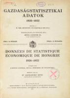Dr. Sipos Sándor: Gazdaságsatisztikai adatok 1926-1932. Bp., 1932, M. Kir. Központi Statisztikai Hivatal. Kiadói papírkötés, jó állapotban.