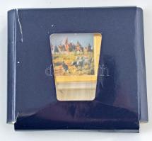 DN "A magyar festészet remekművei / Feszty Árpád 1856-1914 - A magyarok bejövetele 1894" aranyozott, multicolor fém emlékérem, tanúsítvánnyal (60x35mm) T:PP