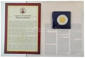 Csontos Attila DN "Örök értékeink / Himnusz" aranyozott, ezüstözött fém emlékérem kapszulá...