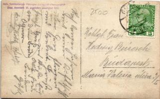 1912 Graz (Steiermark), Luftschiff Photographie. Rich. Gerstenberger / airship montage with the view...