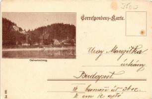 Linz, vom Freinberg, Calvarienberg. Le 169. / general view, church, Calvary Hill (cut)