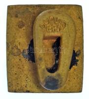 ~1930. "M.É. (Magyar Élet Pártja)" festett bronz gomblyukjelvény hátoldalán "Ludvig B...