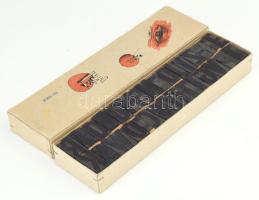 Fa betűnyomó készlet, dobozában, h: 28,5 cm