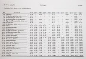 1997 Ráckevei HÉV menetrend