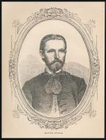 cca 1866 Kautz Gyula (1829-1909) közgazdász, jogi doktor, valóságos belső titkos tanácsos, fametszet, jelzés nélkül, 20,5x16 cm