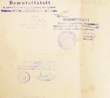 1922 Orvosi diploma Dr. Kádár Mihály nőgyógyász részére, hajtott