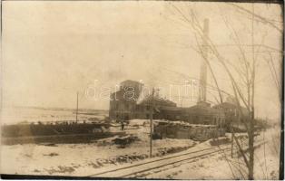 1916 Kraków, Krakkó, Krakau; fabryka / factory in winter. photo (fl)