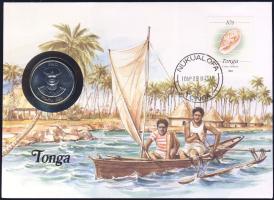 Tonga 1981. 20s "FAO - IV. Taufa´ahau király" bélyeges érmés borítékon, ismertetővel T:1-