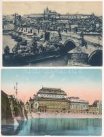 Praha, Prague; - 2 pre-1945 postcards