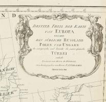 1788 Magyarország, Lengyelország, Oroszország déli és Törökország egy részének térképe (Dritter Thei...
