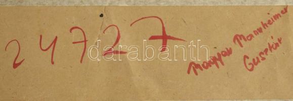 Magyar Mannheimer Gusztáv (1859-1937): Táj. Olaj, falemez. Jelezve jobbra lent. Dekoratív fakeretben...